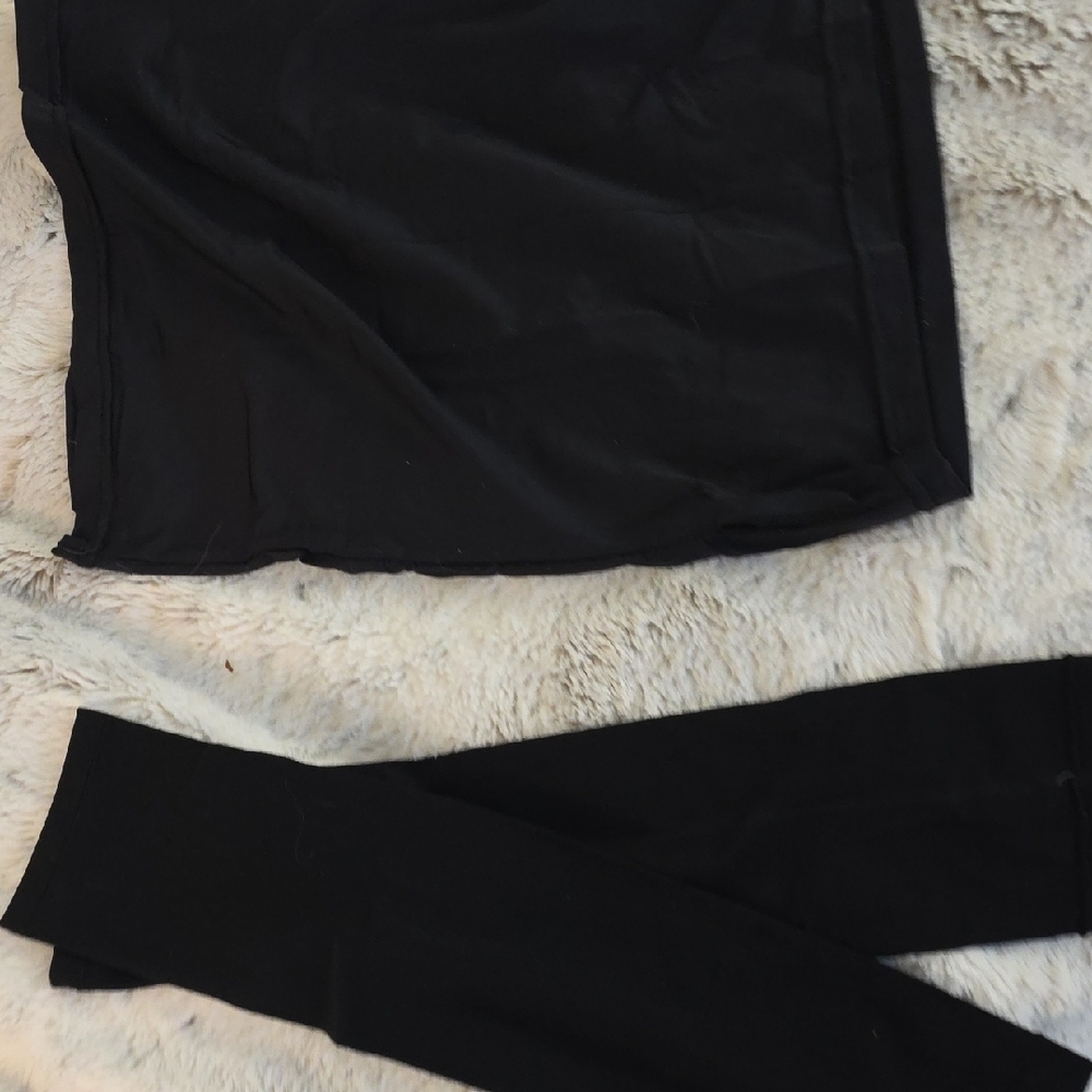 Black Skirt and Leggings Set